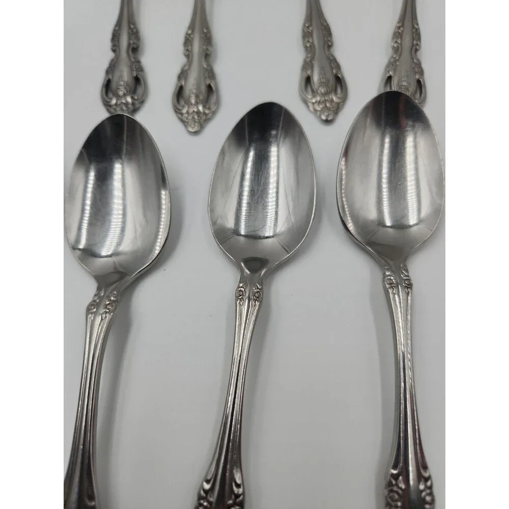 Lot 12 Oneida Brahms 18/8 Stainless Steel Teaspoon Flatware Silverware 6